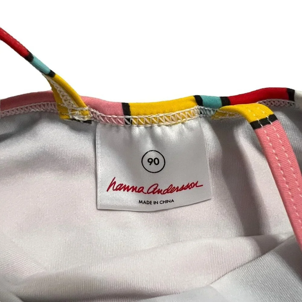 Hanna Andersson Sz 90 (3) Colorful Striped Swim Bathing Suit